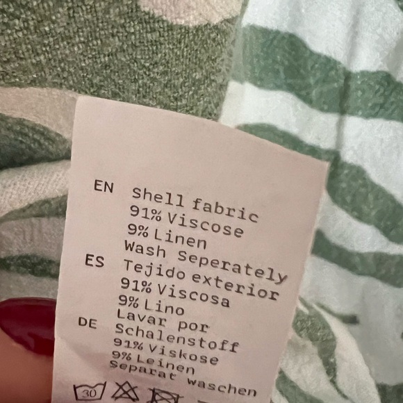 4th & Reckless beach oversized shirt and short in sage zebra - Picture 5 of 9